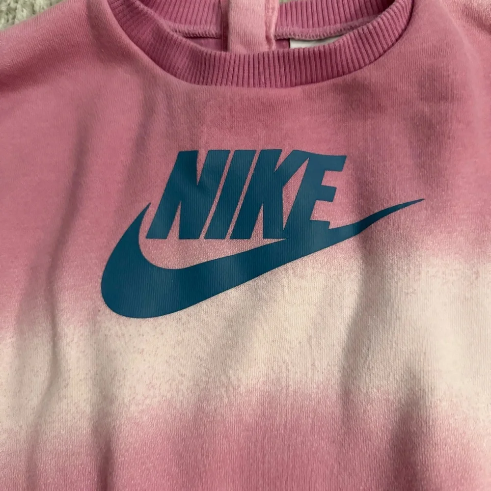 Nike Baby Tie-Dye Sweatshirt Pink Yellow Logo Pullover‎ 12M Colorful Classic